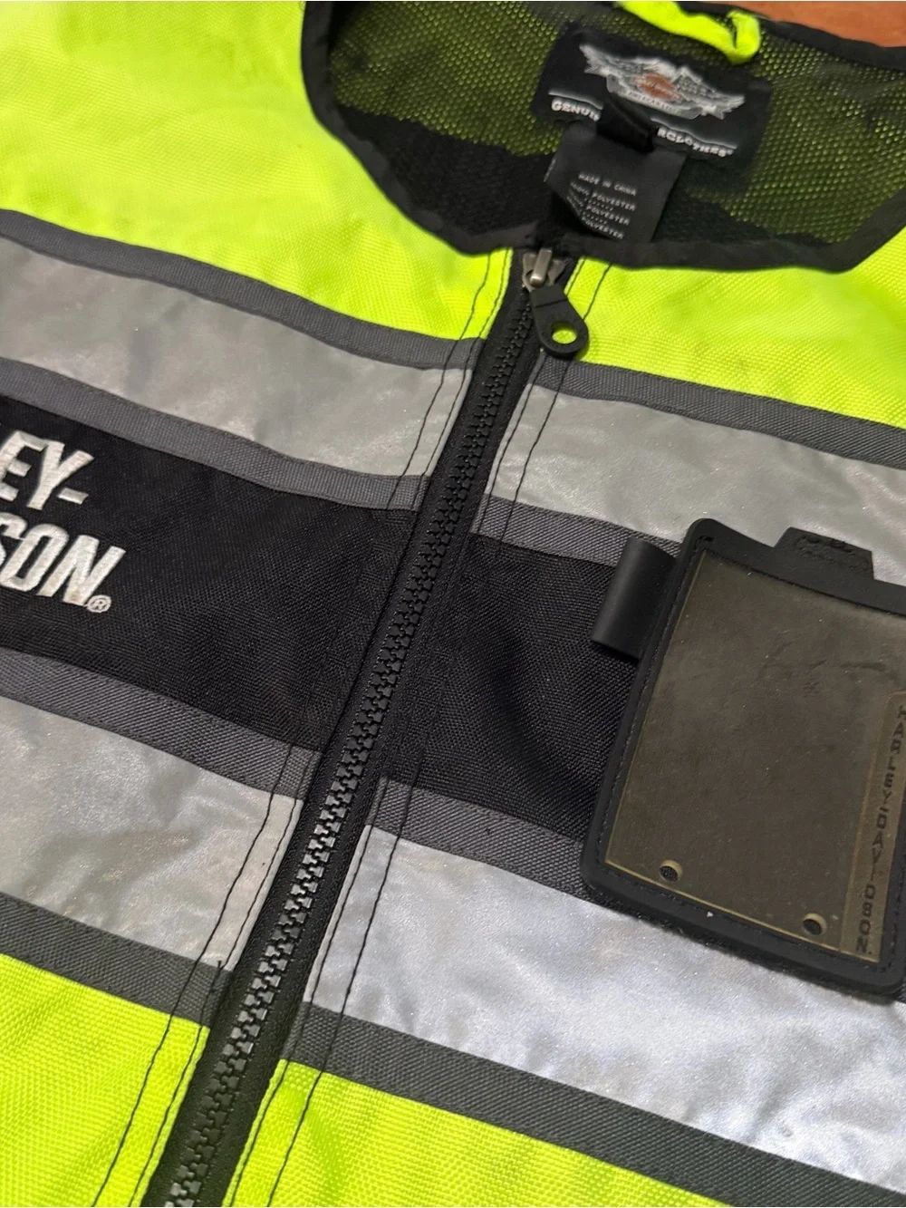 Harley-Davidson Neon Yellow Reflective Motorcycle Safety Vest large